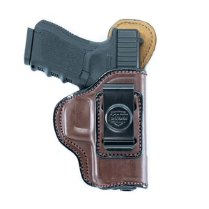 GUN HOLSTER FOR KAHR CTM9 & TP9. IWB LEATHER HOLSTER CONCEAL CARRY - Picture 1 of 10