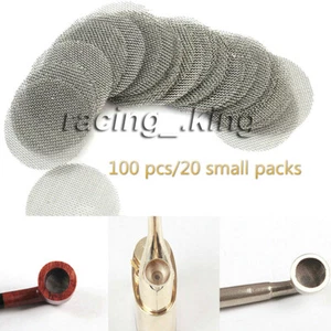 100 Pcs Multifunctional Hookah Water Pipe Metal Filters Smoke Pipes Gauze Screen - Picture 1 of 5
