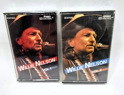 Willie Nelson (Vol 1 & 2) [Cassette Tape] Hits Collection - Vintage NEW Sealed - Image 1 of 2
