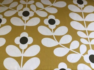 62cm x 62cm Square Orla Kiely Juniper Stem in Citrine Yellow cotton Fabric New - Picture 1 of 5