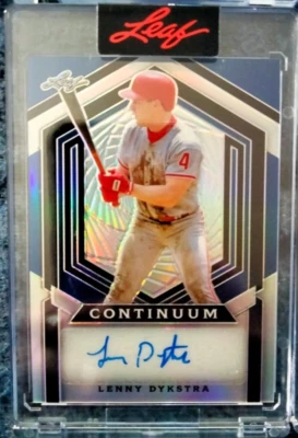 LENNY DYKSTRA signed auto 2023 LEAF CONTINUUM MC-221 of /31 - Image 1 of 3