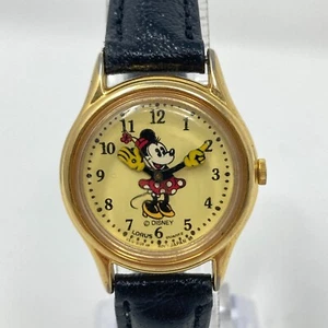 Vtg Disney Lorus Minnie Mouse Watch Women 25mm Pointing Hands V515-6080 New Batt - Bild 1 von 19