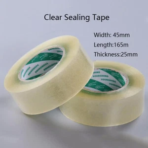 Quality Strong Clear Tape Parcel Packing Tape 45MM X 165M Card Box Sealing Rolls - Picture 1 of 6