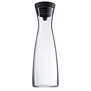 WMF Wasserkaraffe Wasserkrug Glaskaraffe 1,5 l Basic schwarz Glas Edelstahl - Bild 1 von 5