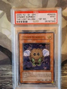 Yugioh The Lost Millenium Winged Kuriboh TLM-EN005 Ultimate Rare 1st Ed PSA 9 - Picture 1 of 3