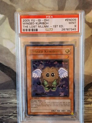 Yugioh The Lost Millenium Winged Kuriboh TLM-EN005 Ultimate Rare 1st Ed PSA 9 - Image 1 of 3