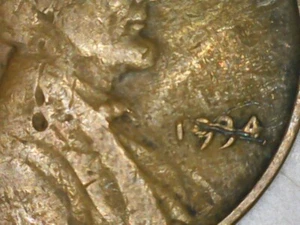1934 Lincoln Wheat Cent Lamination & Striking Error across Date US Mint Coin - Picture 1 of 4