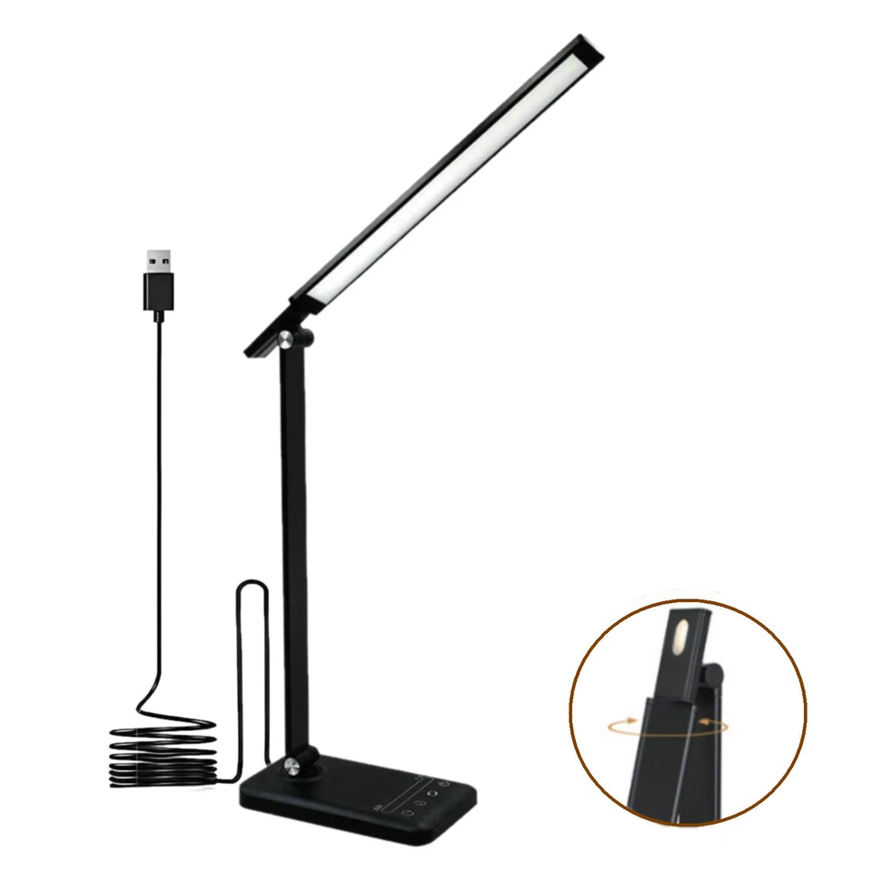 Lámpara de Escritorio LED Regulable Lámpara de Mesa Lámpara de Lectura con Puerto de Carga USB Foto 1 de 4