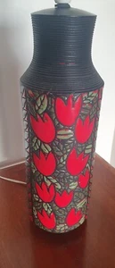 Alvino Bagni "Tulipani Rossi" (Red Tulips) 45cm Mid Century Table Lamp Italy - Picture 1 of 19