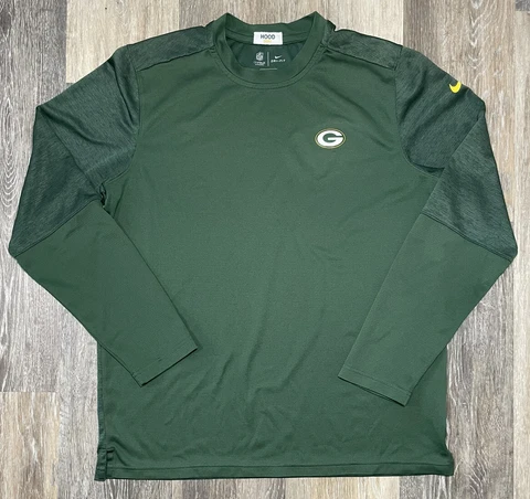 (Official Team Issued) Green Bay Packers Men's L Nike Dri-Fit Long Sleeve Shirt Cover