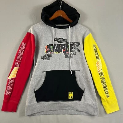 Rare Staple Pigeon Mens Sweater Size Medium Hoodie Pullover Gray Mulitcolor Riot - Image 1 of 4