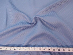 Discount Tablecloth Fabric Jacquard Check Cornflower Blue DR45 - Picture 1 of 1