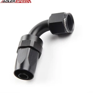 ADLERSPEED 90 Deg AN-8 AN8 Swivel Hose End Oil Fuel Line Fitting Adapter Black - Picture 1 of 9