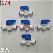 5 x 1/4'' Inline Ball Valve Connect Shut off Fit for RO Water Reverse Osmosis 