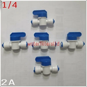 5 x 1/4'' Inline Ball Valve Connect Shut off Fit for RO Water Reverse Osmosis  - Picture 1 of 1
