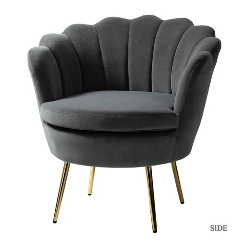 Karat Home Donata Barrel Chair - Gray  MSRP $399.00 Cover
