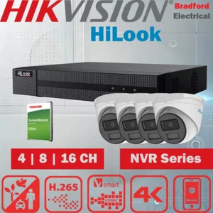 HIKVISION HILOOK 4/8/16 CHANNEL NVR NETWORK VIDEO RECORDER 8MP 4K CCTV IP POE HD - Bild 1 von 5