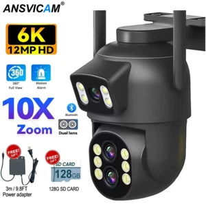 12MP WIFI Wireless Outdoor CCTV Security Camera HD PTZ Smart Home 128 GB Cameras - Foto 1 di 19