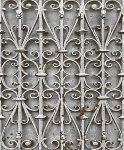 Papel pintado Ugépa L147-08 gris metálico valla forjada vintage papel pintado no tejido no tejido - Imagen 1 de 1