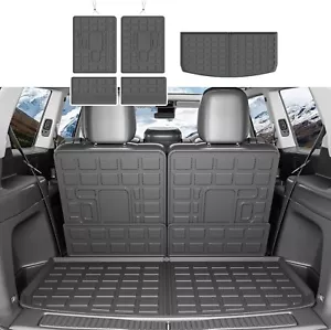 Cargo & Backrest Mat Compatible with 2021-2025 Jeep Grand Cherokee L & Overland - Foto 1 di 12