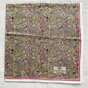 Mens Handkerchief Vintage Brown Cotton inspired Floral & Trees Pocket Square 17" - Picture 1 of 4