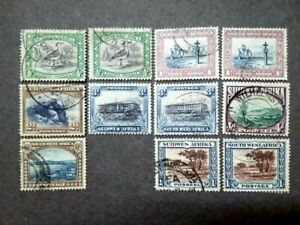 1931 South West Africa Suidwes Afrika Loose Set Up To 1sh - 11v Used