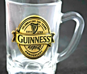 Special GUINNESS 250th Anniversary Souvenir Glass w/ Handle & Metal Livery Logo  - Bild 1 von 8