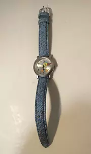 Vintage Armitron Looney Tunes Tweety Bird Watch Women Denim Band 1998 - Picture 1 of 8