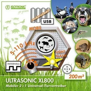 Repellente ad ultrasuoni contro parassiti topi ratti pipistrelli uccelli diur... - Foto 1 di 1