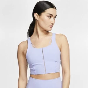 NIKE YOGA LUXE Damen Infinalon Cropped Tank Top CJ3665-569 Oberteil Sport Neu L - Bild 1 von 2