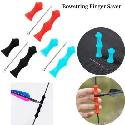 Archery Finger Guard Bowstring Saver Tab For Recurve Bow Silicone Finger Release - Image 1 of 4