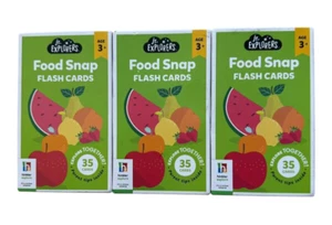 Lot of 3 Jr. Explorers Food Snap Flash Cards - 3 x 35 Count - Ages 3+ - Picture 1 of 4