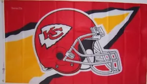 Casco KANSAS CITY CAPI bandiera 3X5 #1 qualità originale NFL licenza MADE USA - Foto 1 di 4