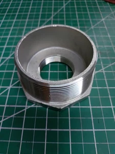 304 Stainless Steel Hex Pipe Reducer Male 3" NPT to Female 1-1/2" NPT 150# - Picture 1 of 2