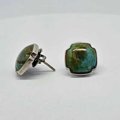 Brincos de prata esterlina verde turquesa 0,925 Barse - Imagem 1 de 3