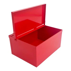 Lebendig roter Zigarettenaschenbecher mit voll verschließbarem Deckel für Innen & Außen - Bild 1 von 7