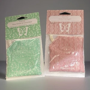 Scentsy SCENT PAK DUO COZY CARDIGAN & ALOE WATER & CUCUMBER Scented Sachets NEW - Picture 1 of 1