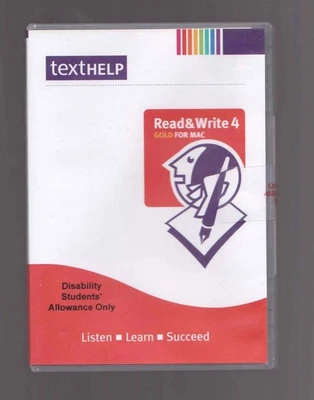 Texthelp Read&Write 4 Gold for Mac Dyslexia Software New/Sealed - Image 1 of 3