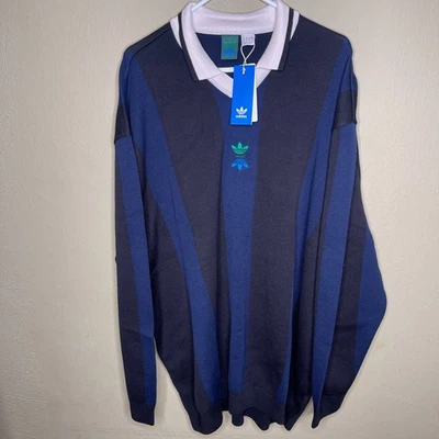 Adidas Originals Rolling Links Men’s Size XL Long Sleeve Polo Shirt New IT0142 - Image 1 of 4