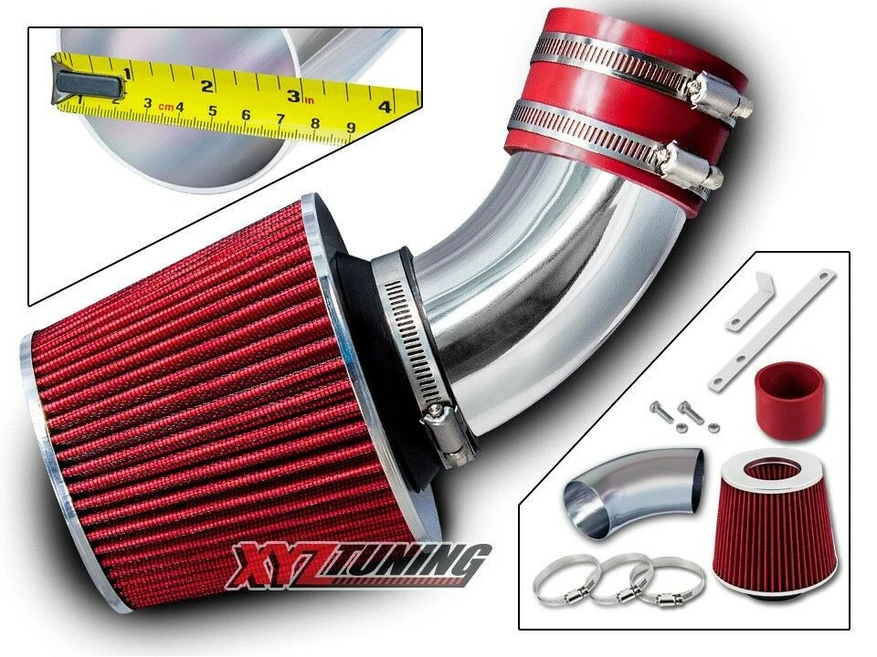 RED Short Ram Air Intake + Filter For 94-03 Rodeo / Amigo 2.2L L4 / 3.2L V6 - Image 1 of 1