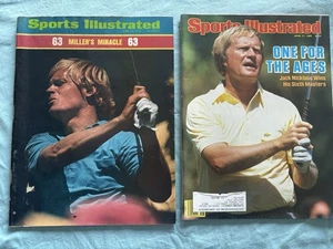 2 Sports Illustrated Johnny Miller 1973 - Jack Nicklaus 1986 envío gratuito - Imagen 1 de 3