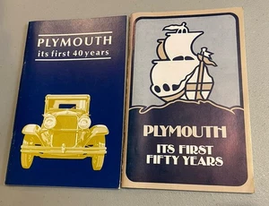 Folletos vintage de Plymouth It’s First 40 (1968) y 50 aniversario (1978) - Imagen 1 de 8