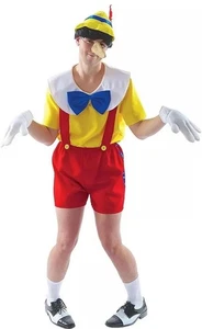 Adult Unisex Pinocchio Fancy Dress Costume Stag Night Hen Night Cosplay - Large - Picture 1 of 10