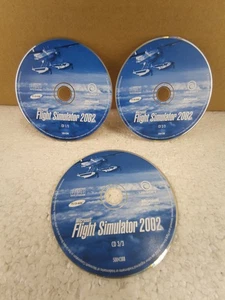 Microsoft Flight Simulator 2002 PC CD-ROM 3 Discs Only Loose Authentic MS - Picture 1 of 2