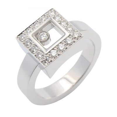 Chopard Happy diamond Ring 18KWG White Gold Used Women US size #5.5 - Image 1 of 4