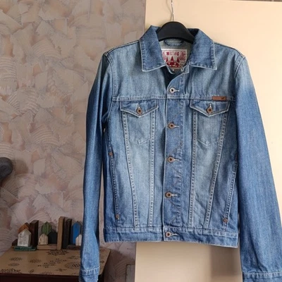 Vintage Mustang Blue Cotton Denim Womens Jacket Size S Foto 1 de 4