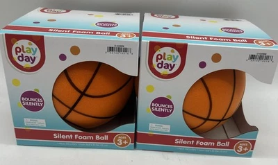 New Play Day Silent Foam Ball Basketball Lot of 2 Indoor/Outdoor Age3+ FreeS&H - Image 1 of 4
