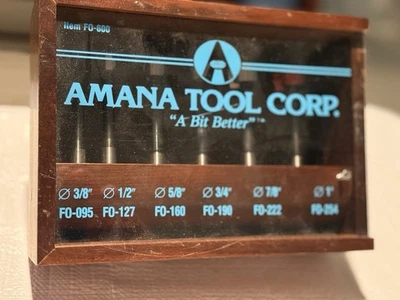 Набор из 6 предметов из высокоуглеродистой стали с узором Форстнера Amana FO-600 - Изображение 1 из 4