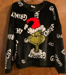 DR. SEUSS THE GRINCH Damen Holiday Fleece Pullover - Gr. XL schwarz Ugly Sweater - Bild 1 von 3