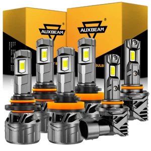 AUXBEAM For 2007-2013 Toyota Tundra 6500K LED Headlight High Low Fog Light Bulbs - Picture 1 of 17